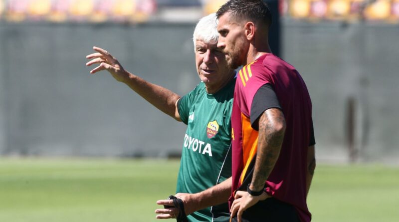 2025-09-04 roma-Roma city gasperini pellegrini allenamento